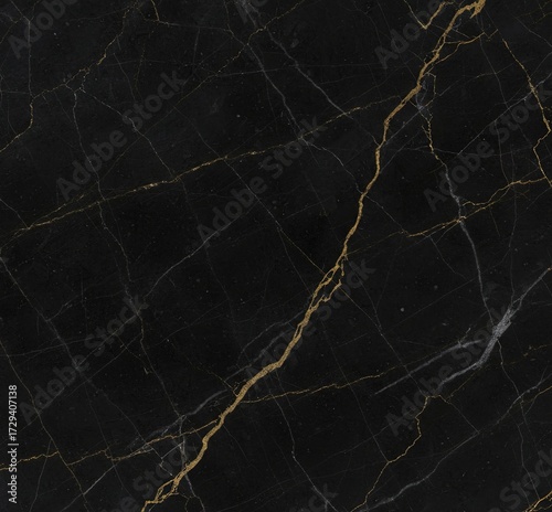 Luxurious black marble texture with elegant golden