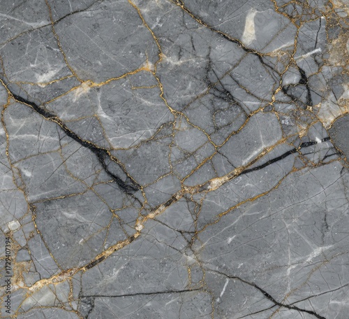Close-up texture of natural gray marble stone