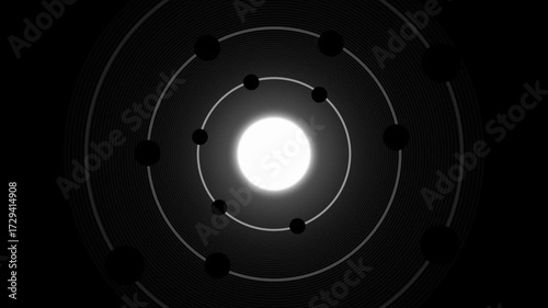 Solar background animation with glowing sun surface effect