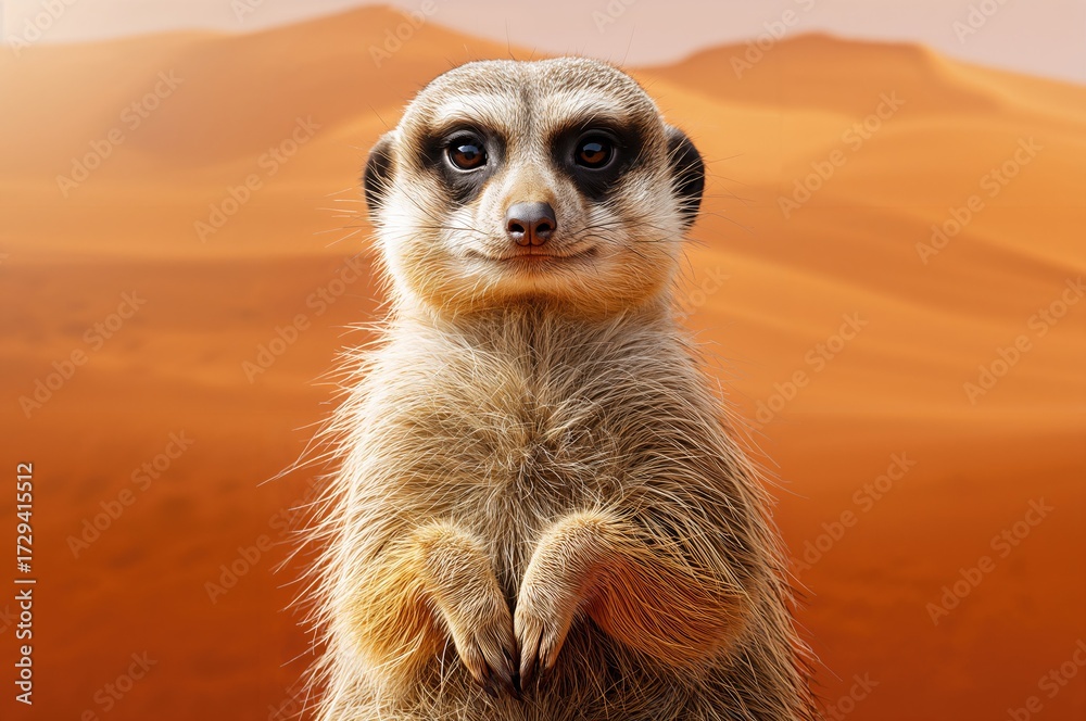 Fototapeta premium Detailed view of an adorable Suricata suricatta