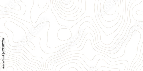 Topographic map background, geographic line map with elevation assignments, Modern design with White background, topographic wavy pattern design, paper texture Imitation of a geographical map shades.
