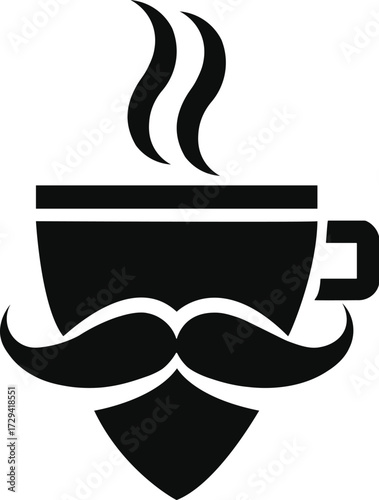 No Shave November, November concept with lettering poster design, Mustache, no shave, Bearded Poster design