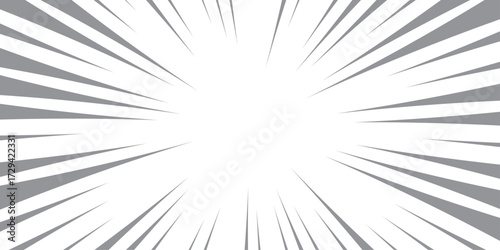 Manga-style speed frame design on a transparent background. Manga action, abstract speed. Anime focus isolated on white background. Comic book explosion lines wallpaper. Radial speed lines sunburst. 