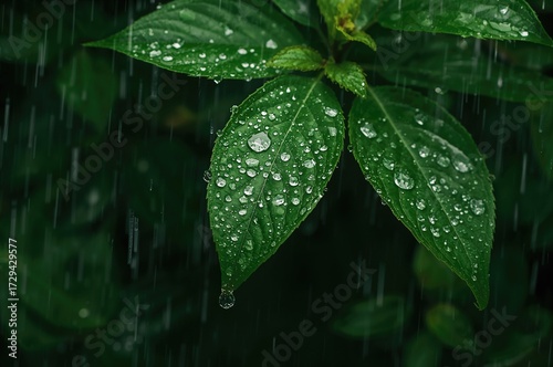 Afternoon showers drench the lush foliage, soothing the eyes with glistening droplets that resemble tiny crystals.