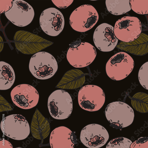 Seamless pattern with blueberry. Natural fresh ripe tasty blueberries. Vector illustration for background, packaging, textile, fabric and various other designs. Food concept.