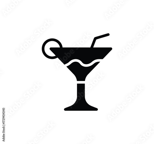 Drinks Line Icons Outline Set. logo, Juice Bottle, Chocolate Drink, Planter's Punch, Ice Bucket with Bottle, Last Word Cocktail, Sidecar Drink, Pomegranate Martini, Beer Mug, and More are Included in 