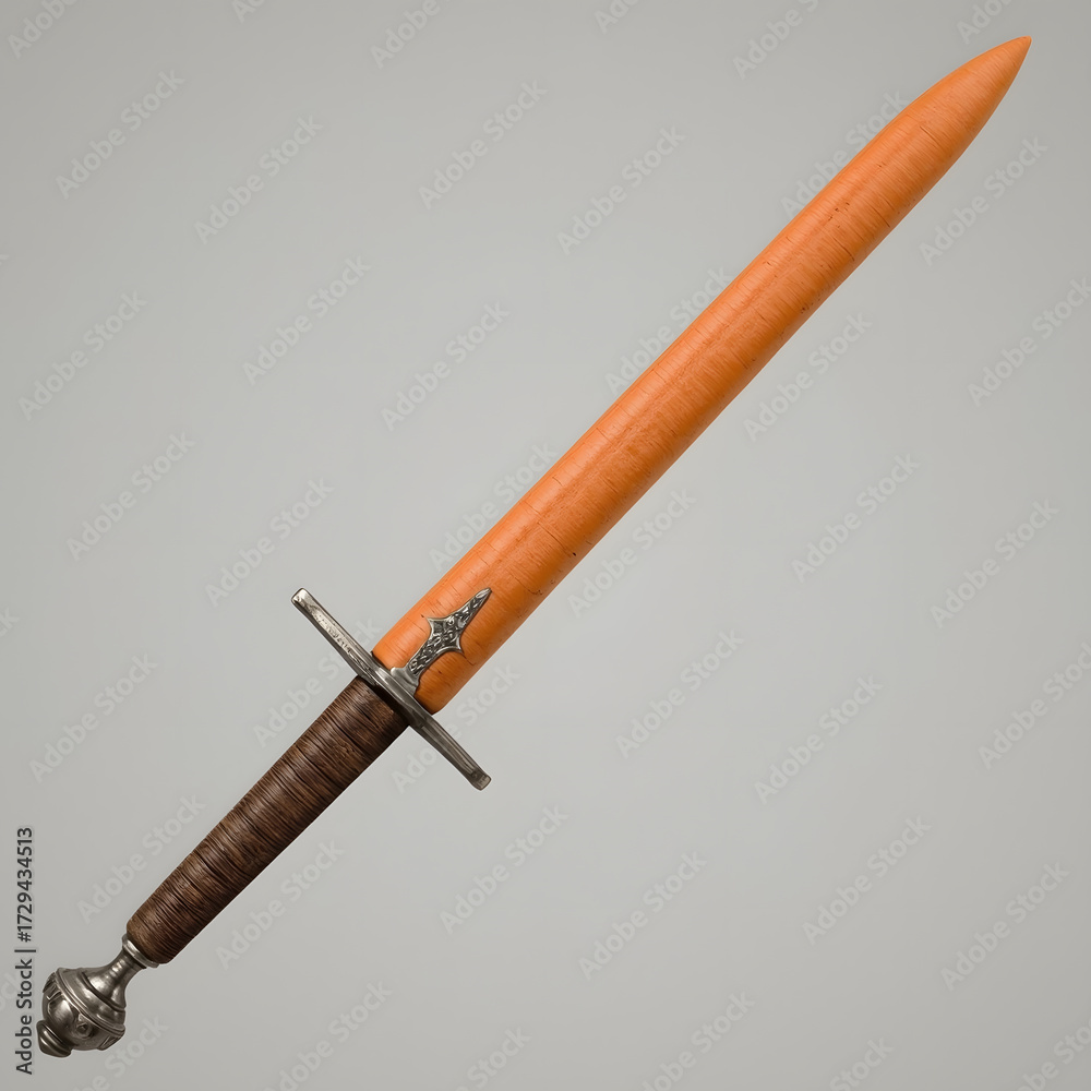 Naklejka premium Medieval Carrot Sword