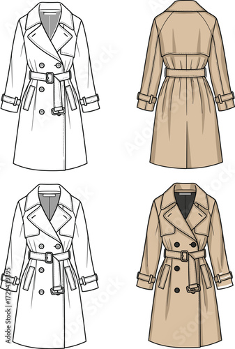 Fashion Illustration Trench Coat