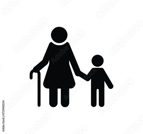 Icon Set for Parents and Families. Featured are vector illustrations of parents with children, family bonding, pregnancy, playing with children, reading together, spending time at home, family life, a