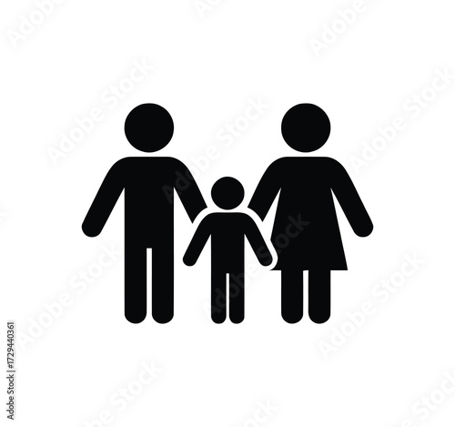 Icon Set for Parents and Families. Featured are vector illustrations of parents with children, family bonding, pregnancy, playing with children, reading together, spending time at home, family life, a