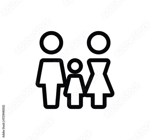 Icon Set for Parents and Families. Featured are vector illustrations of parents with children, family bonding, pregnancy, playing with children, reading together, spending time at home, family life, a