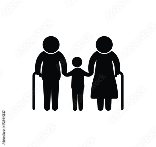 Icon Set for Parents and Families. Featured are vector illustrations of parents with children, family bonding, pregnancy, playing with children, reading together, spending time at home, family life, a