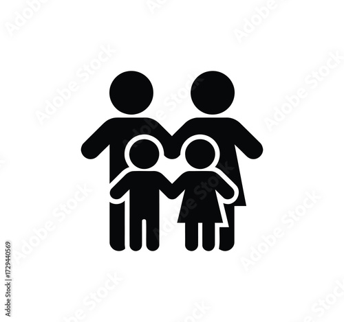 Icon Set for Parents and Families. Featured are vector illustrations of parents with children, family bonding, pregnancy, playing with children, reading together, spending time at home, family life, a