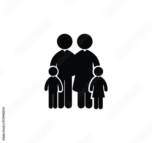 Icon Set for Parents and Families. Featured are vector illustrations of parents with children, family bonding, pregnancy, playing with children, reading together, spending time at home, family life, a