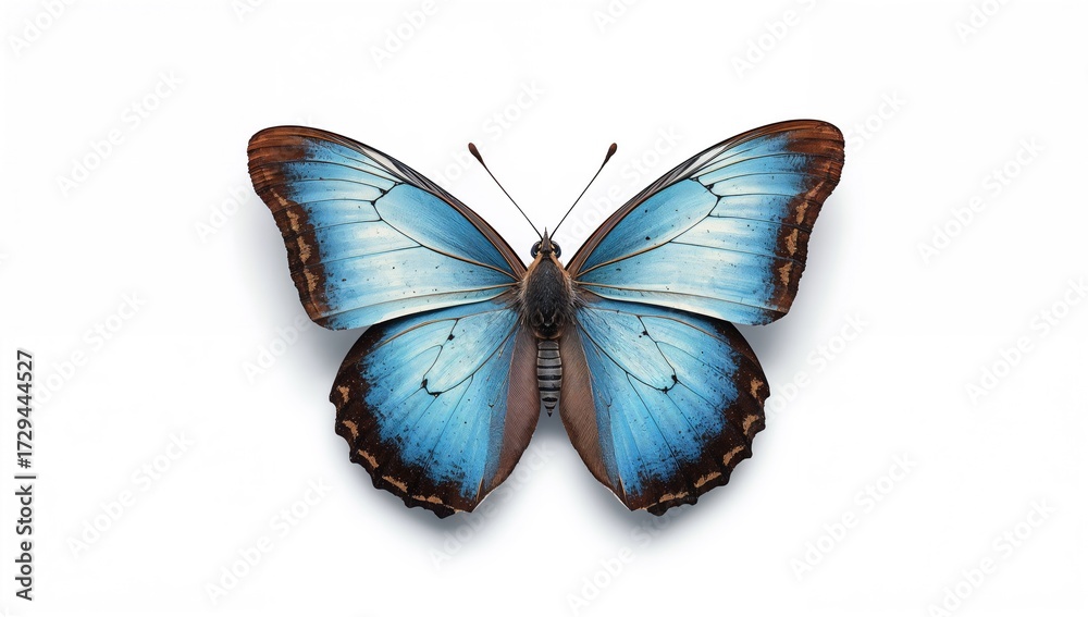 Obraz premium Collection of rare butterflies on a white background