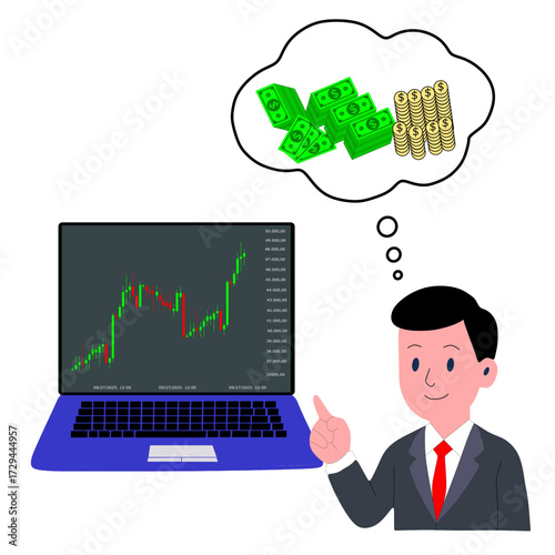 Trading for Profit - vector editable