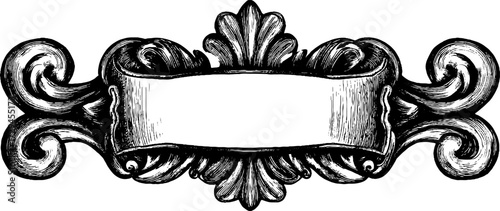 Elegant baroque cartouche frame design for vintage decor and labels