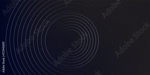 Blue abstract background with glowing circles. Swirl circular lines pattern. Geometric spiral. Twirl element. Modern graphic design. Futuristic technology concept. circle vector ilustration