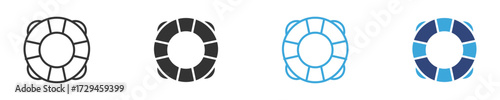 Lifebuoy icon set, safety ring icon , vector illustration