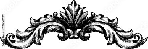 Ornate rococo frame design for decorative art and craft projects