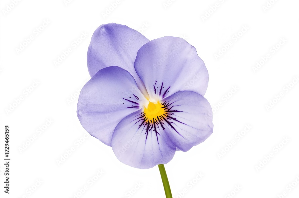 Fototapeta premium Stunning blue violet flower set against a white backdrop