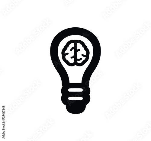 Icon Set for Ideas. Icons for creativity, problem-solving, innovation, strategy, and thought that include the idea lamp and bulb symbol. Vector illustration.