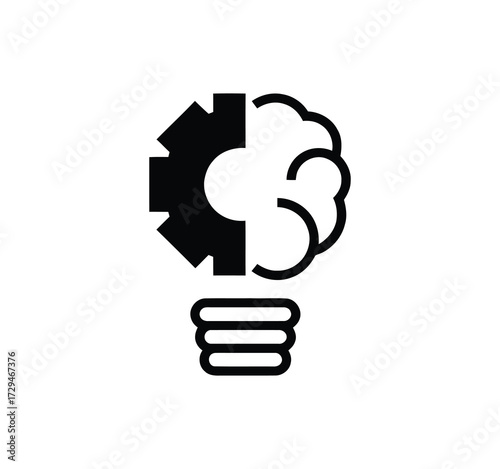 Icon Set for Ideas. Icons for creativity, problem-solving, innovation, strategy, and thought that include the idea lamp and bulb symbol. Vector illustration.