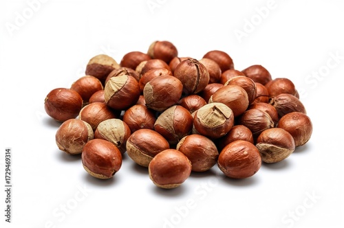 Wallpaper Mural Hazelnut clusters on a clean white surface, fresh, natural, and organic Torontodigital.ca