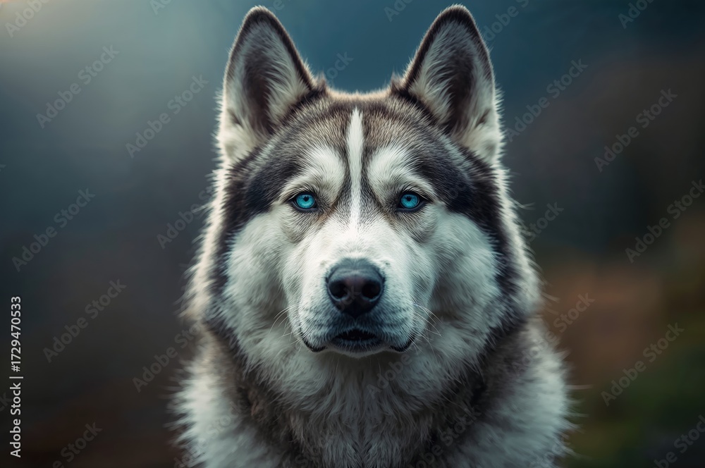 Fototapeta premium Close-up of a Husky's face