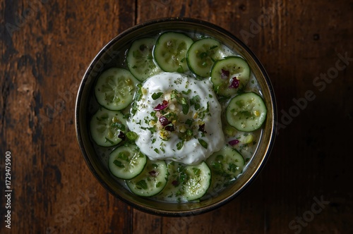Herb-infused Raita sauce wi...