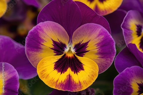 The vibrant pansy flower di...