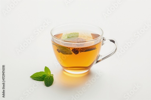 Tea in a Glass with Fresh M...
