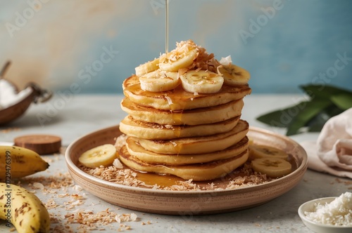 Warm Banana Coconut Pancake...