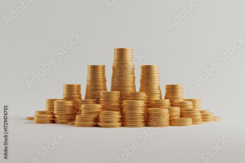 Golden skyscrapers construc...