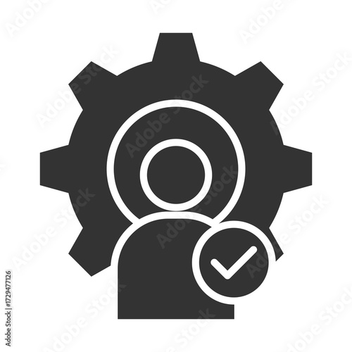 Specialist Icon Glyph Style. Vector Illustration Design