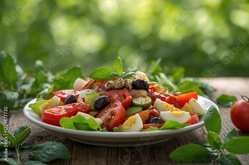 Healthy vegetable salad wit...