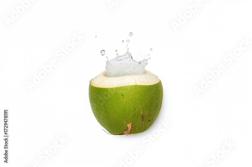 Top view of coconut juice s...