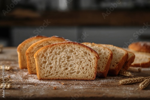 Newly Baked Bread Pieces