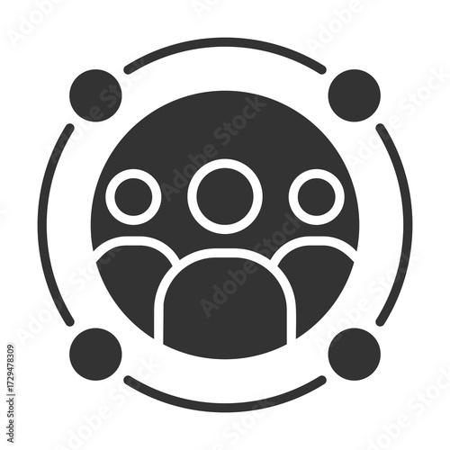 Social Icon Glyph Style. Vector Illustration Design