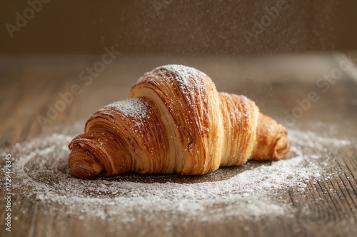 Delicious croissant served ...