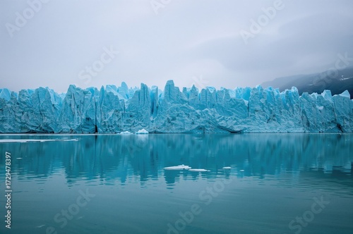 Stunning blue ice structure...