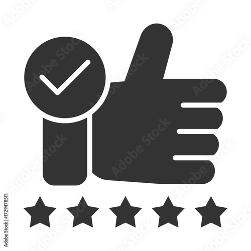 Rating Icon Glyph Style. Vector Illustration Design