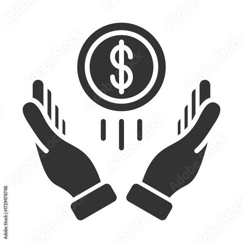 Endorsement Icon Glyph Style. Vector Illustration Design