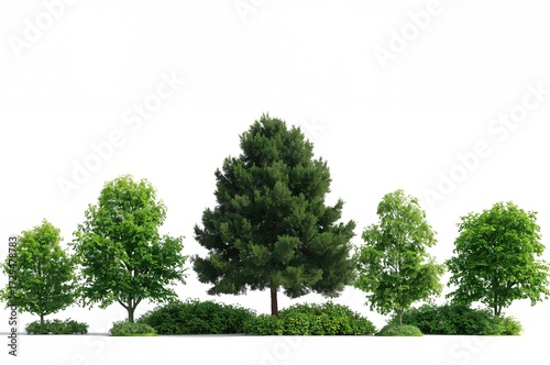 Isolated green foliage agai...