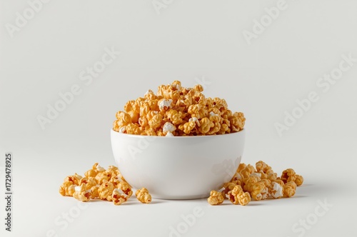 White bowl filled with gold...