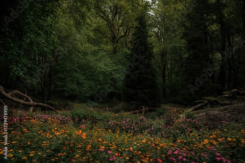 Lush foliage within the gar...