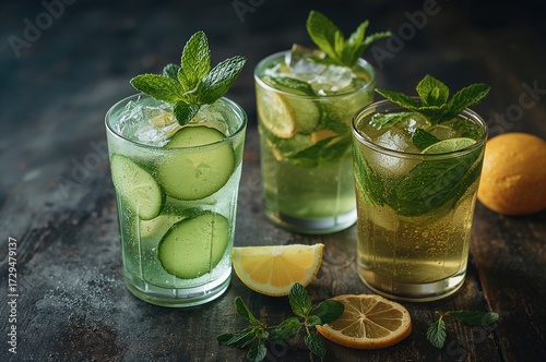 Refreshing detox beverage w...