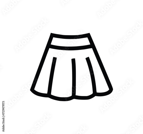Set of thin line icons for clothing. editable stroke icons for luxury clothing. style icons. Symbols for T-shirt, pants, jacket, dress, shorts, shoes, and shirts.vector