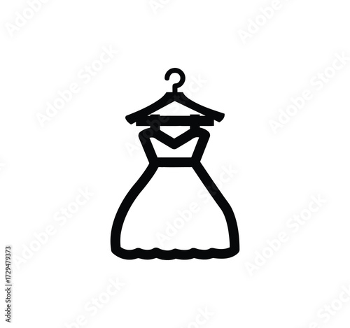 Set of thin line icons for clothing. editable stroke icons for luxury clothing. style icons. Symbols for T-shirt, pants, jacket, dress, shorts, shoes, and shirts.vector