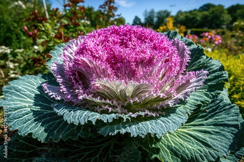 Ornamental cabbage with ruf...